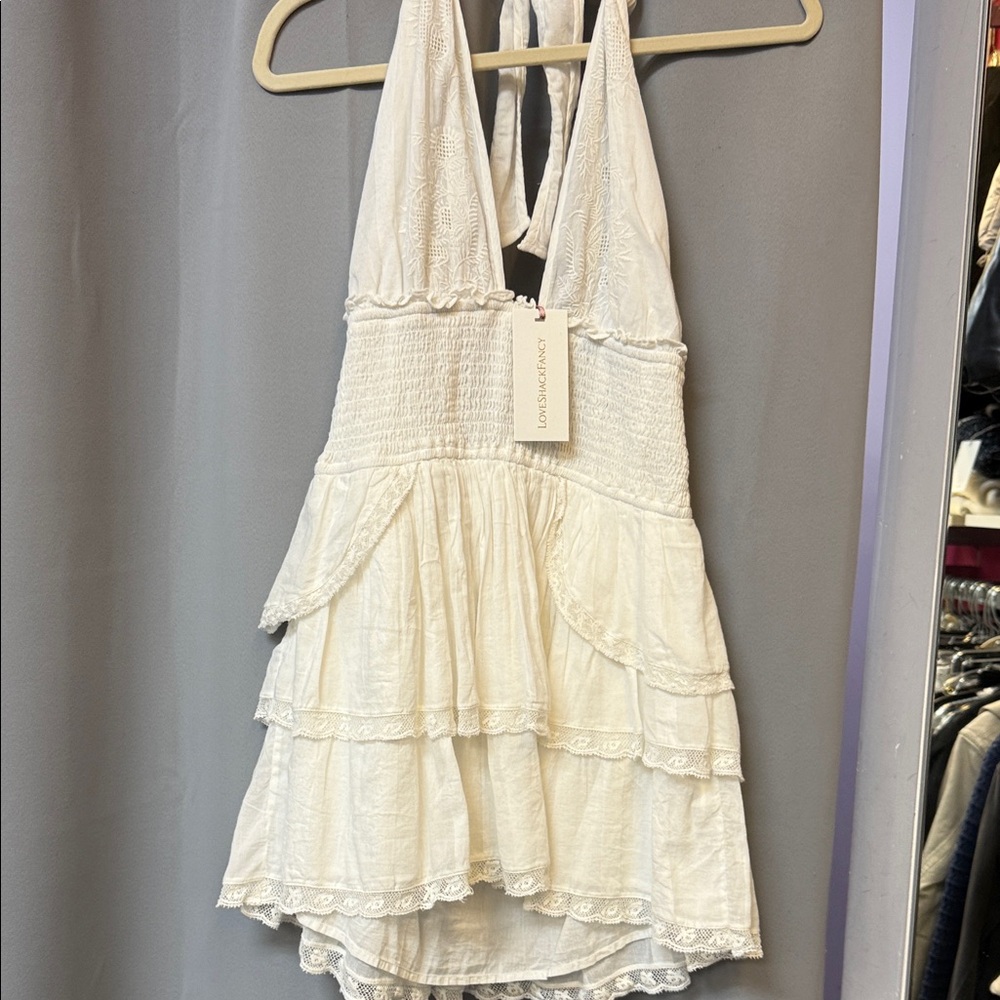 LoveShackFancy White Mini Dress